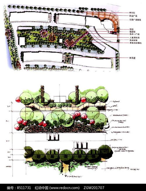 商業(yè)區(qū)景觀設(shè)計(jì)手繪